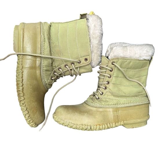 Sorel Geneva Duck Snow Boots Olive Green Size 9 - Picture 6 of 12
